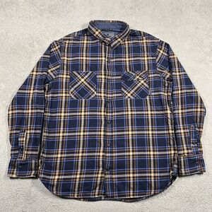 Chrome Industries Flannel Shirt Mens 2XL American Made Utility Plaid Button Up